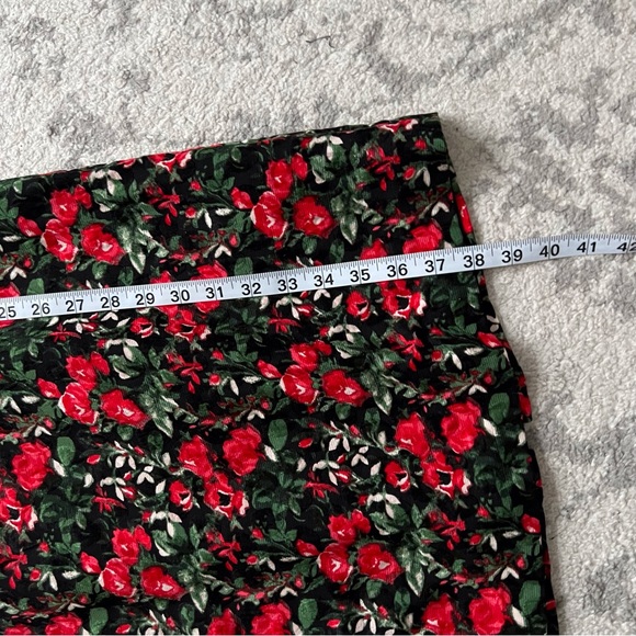 Club Monaco Red Rose Floral Velvet One Sleeve Sheath Dress Fancy Party Women’s 0 - Picture 8 of 12